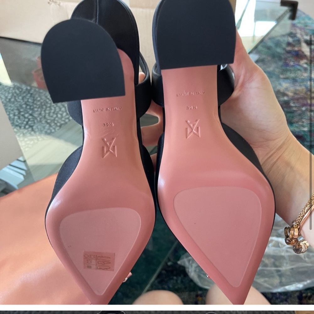 Amina Muaddi Begum Slingback Heel In Black - Picture 5 of 13